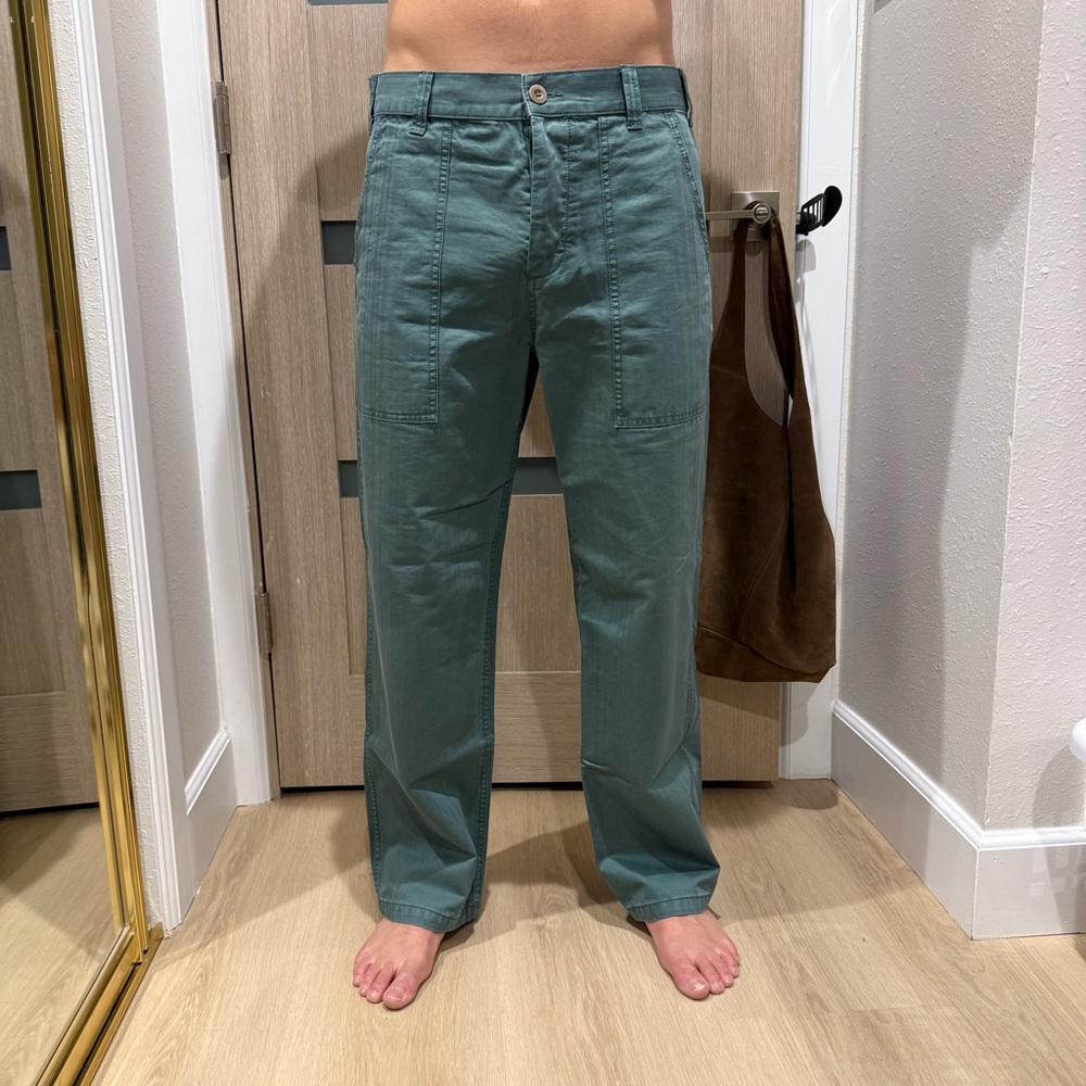 Madewell Teal Straight-Leg Pants